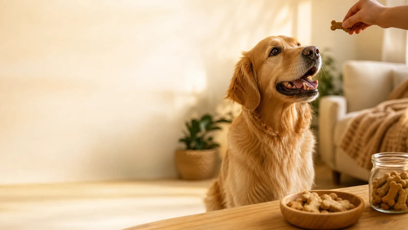 Dog treats and biscuits in a reward training scene