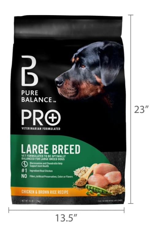 Pure Balance Pro+ Large Breed Chicken & Brown Rice Recipe Dry Dog Food ~ No Fillers, Artificial Colors, or Flavors ~ Dog Kibble Form, High Protein ~ (16 Lbs). product image 2