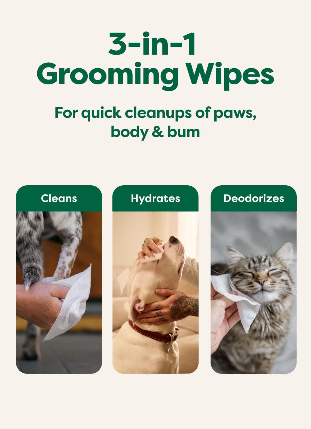 Earth Rated Dog Wipes for Paws & Butt, Deodorizing, Unscented, 100ct product image 4