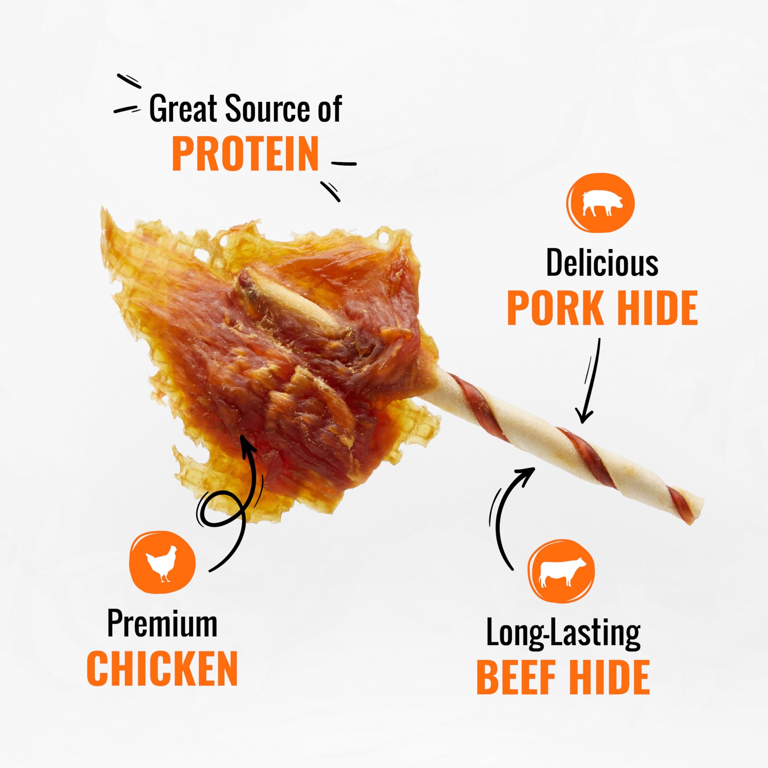 Good 'n' Fun Wings Long-Lasting Dog Treat Made With Real Protein, 12 oz product image 3