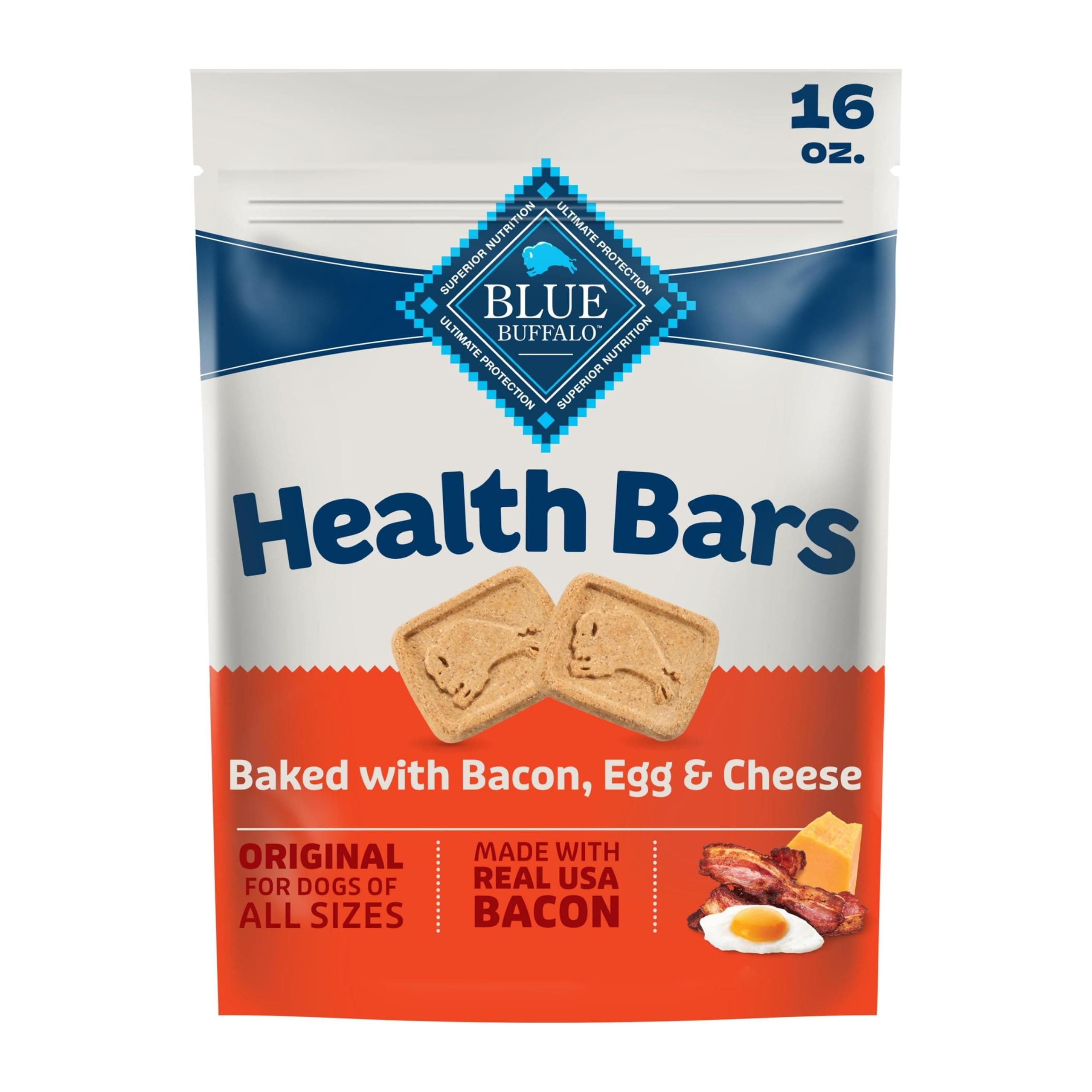 Blue Buffalo Blue Buffalo Health Bars Bacon Egg & Cheese Dog Biscuits, 16 oz