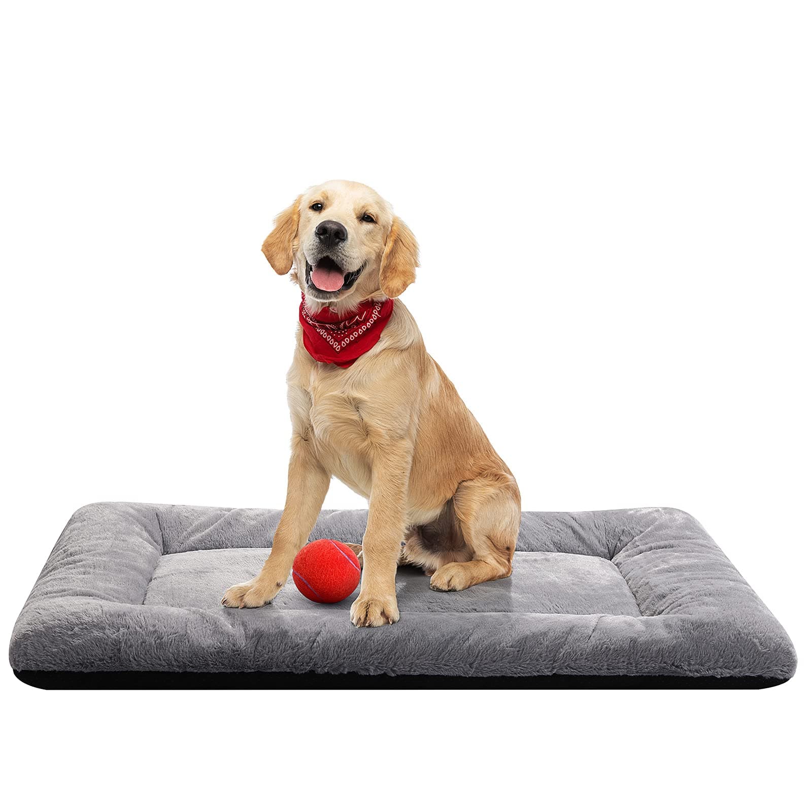 VERZEY Dog Crate Pad Washable Dog Bed for Crate Medium Cozy Mat 36-Inch Gray