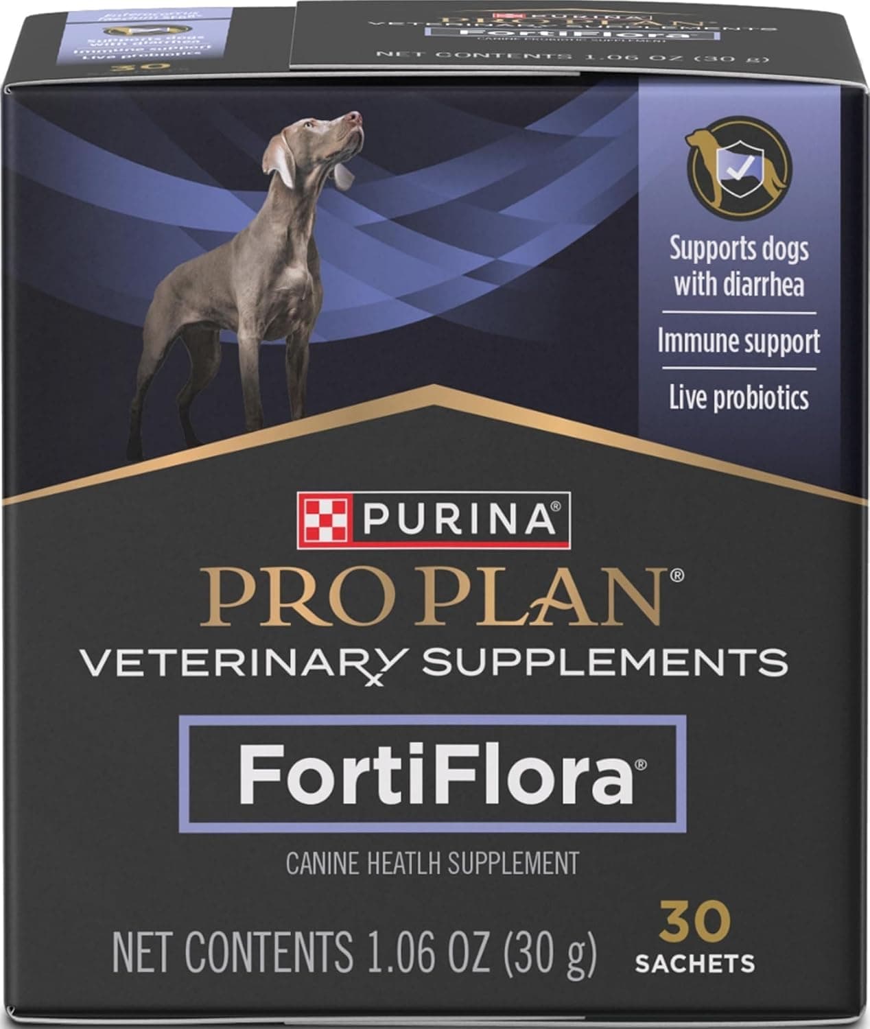 Pro Plan Veterinary Diets Purina Pro Plan Veterinary Supplements FortiFlora Probiotic Powder for Dogs, Daily Support for Digestive and Immune Health and Occasional Diarrhea