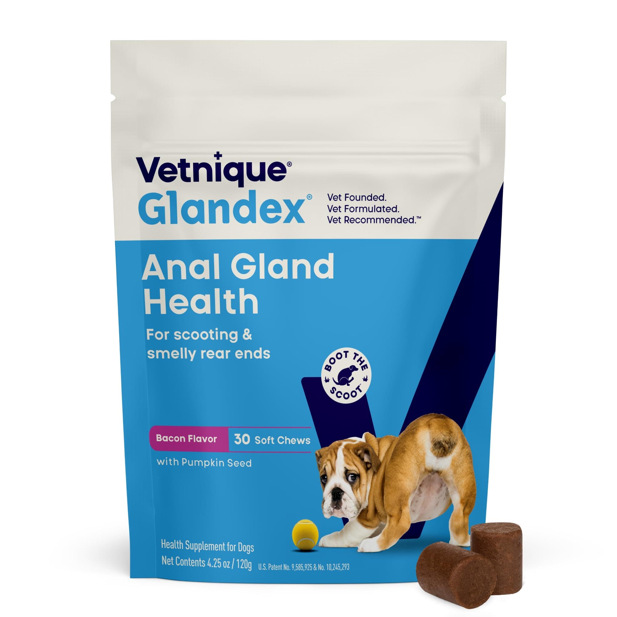 Vetnique Vetnique Glandex for Dogs Anal Gland Chews 30ct Pumpkin + Digestive Enzymes