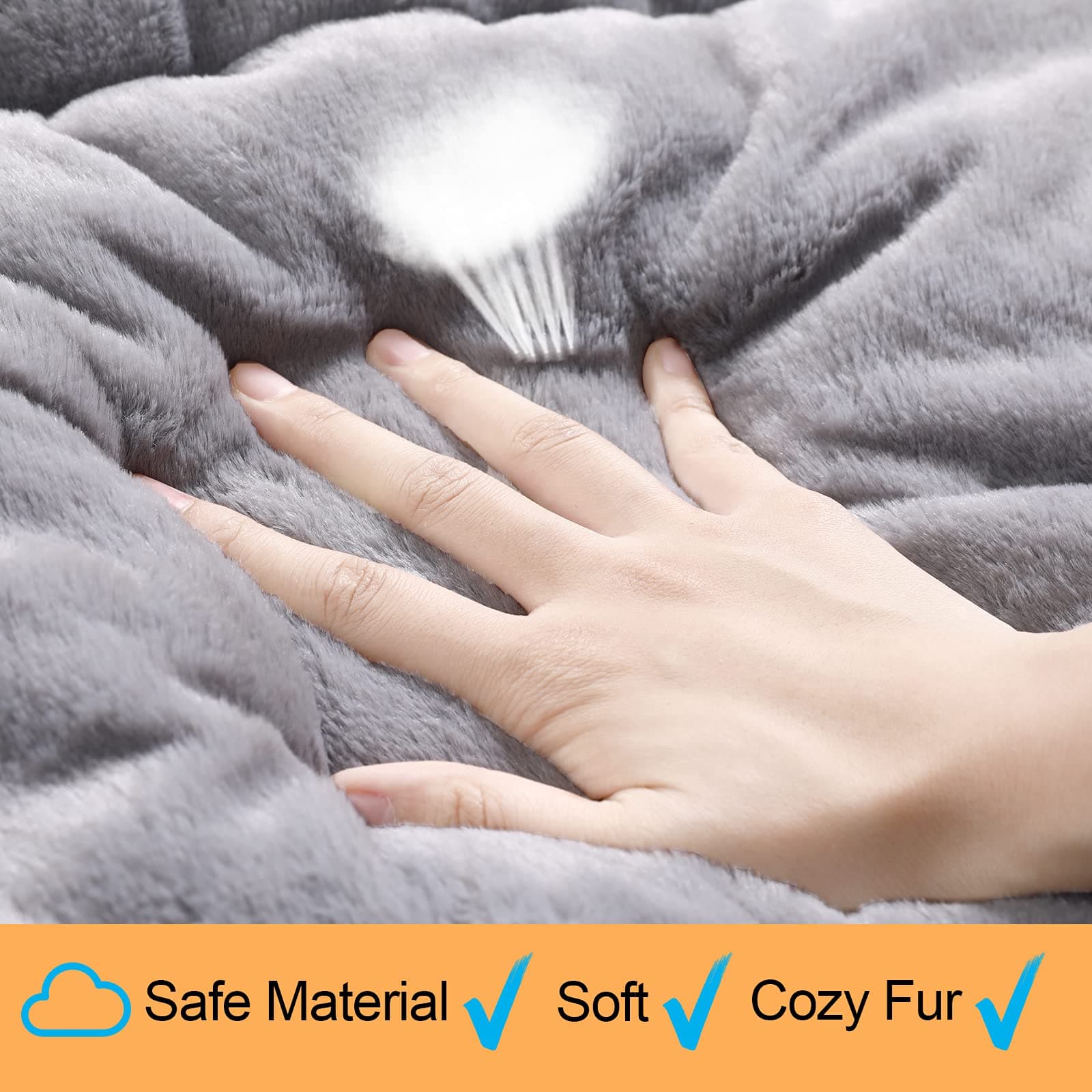 Dog Crate Pad Washable Dog Bed for Crate Medium Cozy Mat 36-Inch Gray product image 4