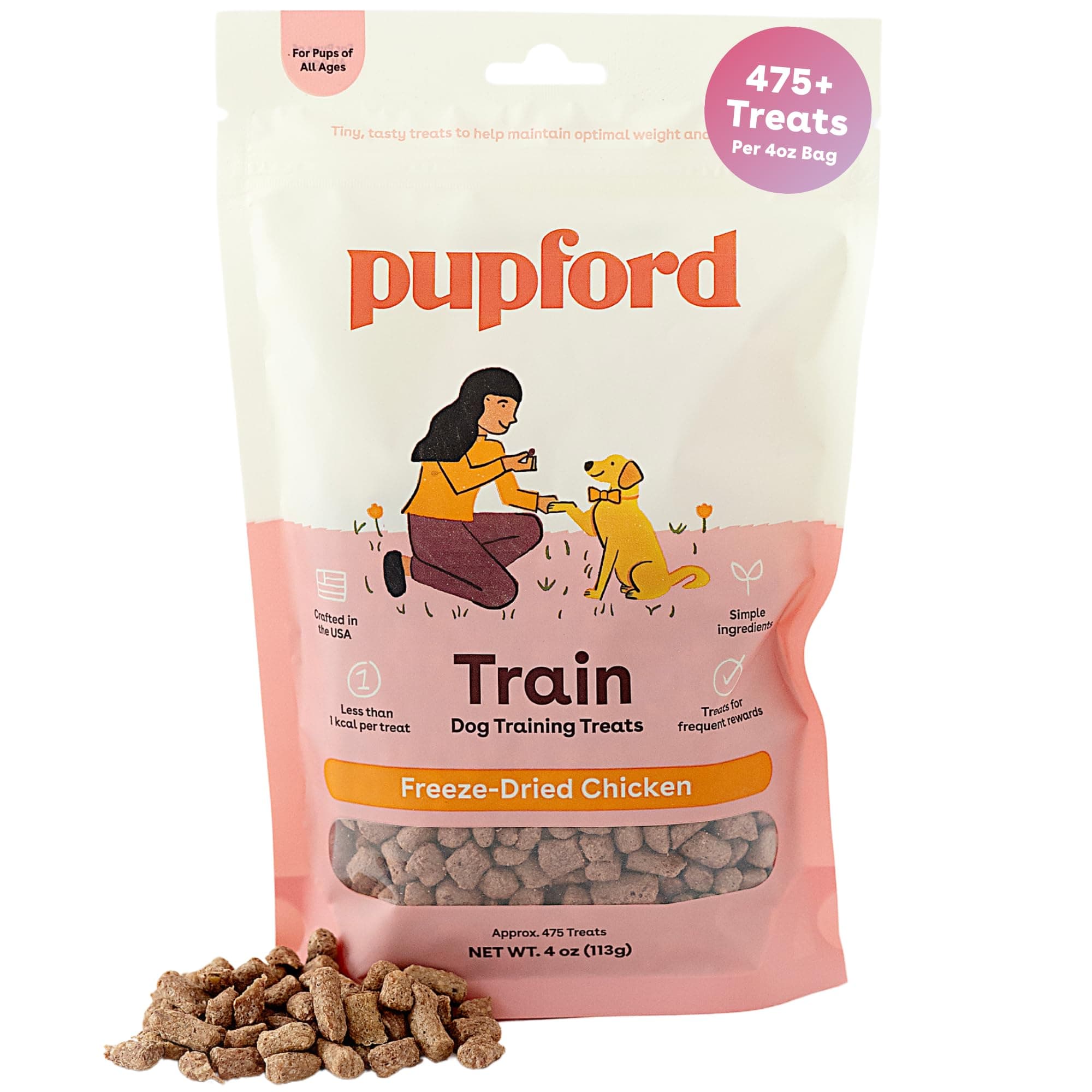 Pupford Pupford Freeze Dried Training Treats for Dogs & Puppies (Chicken, 4 oz)