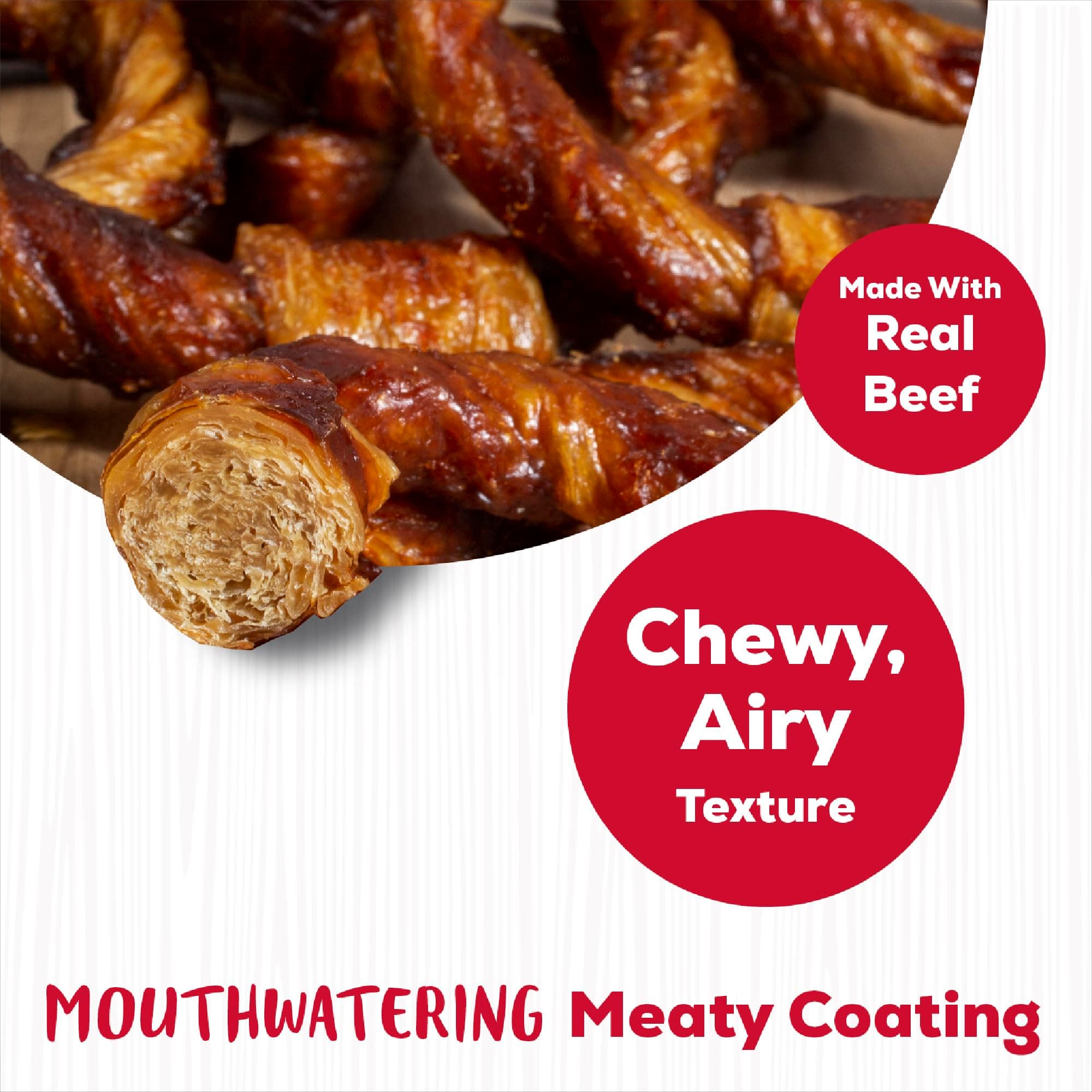 Country Kitchen Rawhide Free Beef Rings Dog Chews, 7 Count product image 2