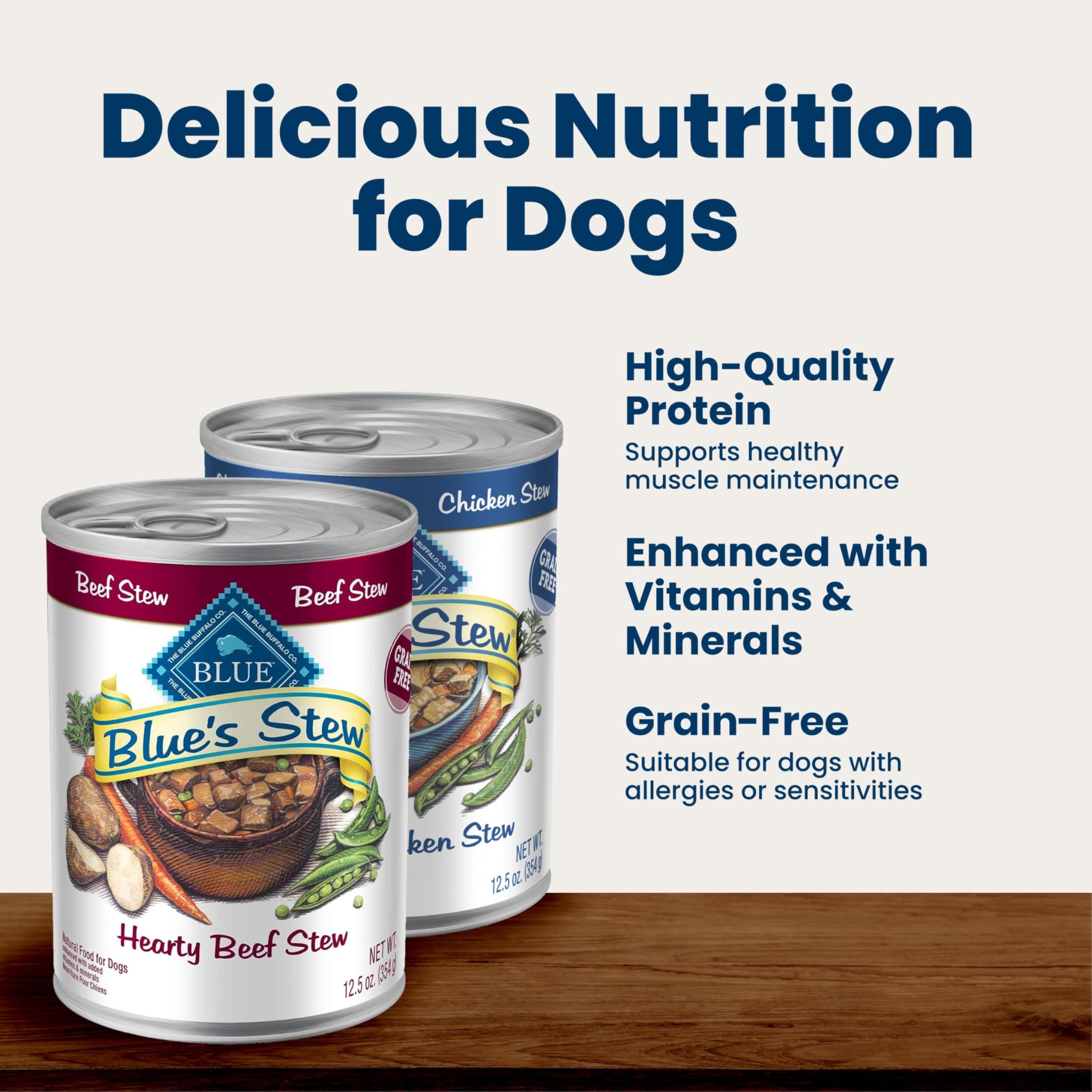 Blue Buffalo Blue's Stew Variety Pack Wet Dog Food, 12.5 oz, 6 ct product image 3