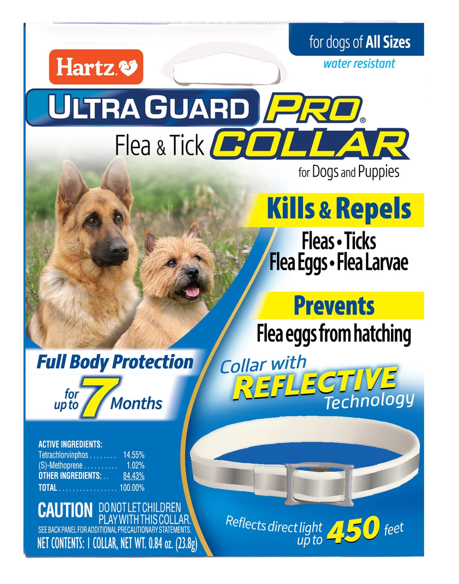 Hartz Hartz UltraGuard Pro Reflective Flea & Tick Collar for Dogs and Puppies, 7 Month Flea and Tick Prevention Per Collar, 1 Count