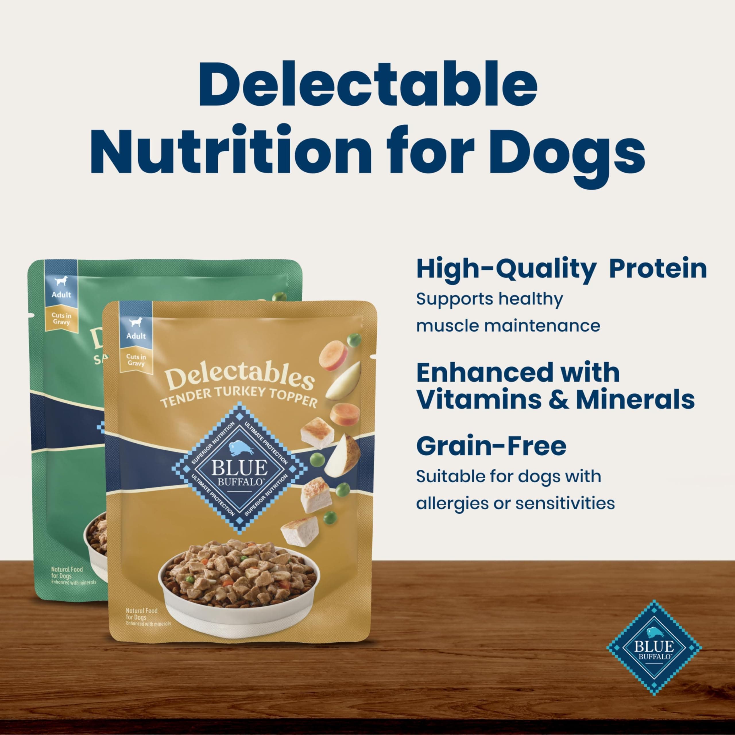 Blue Buffalo Delectables Variety Pack Dog Food Topper, 3 oz, 12 ct product image 3