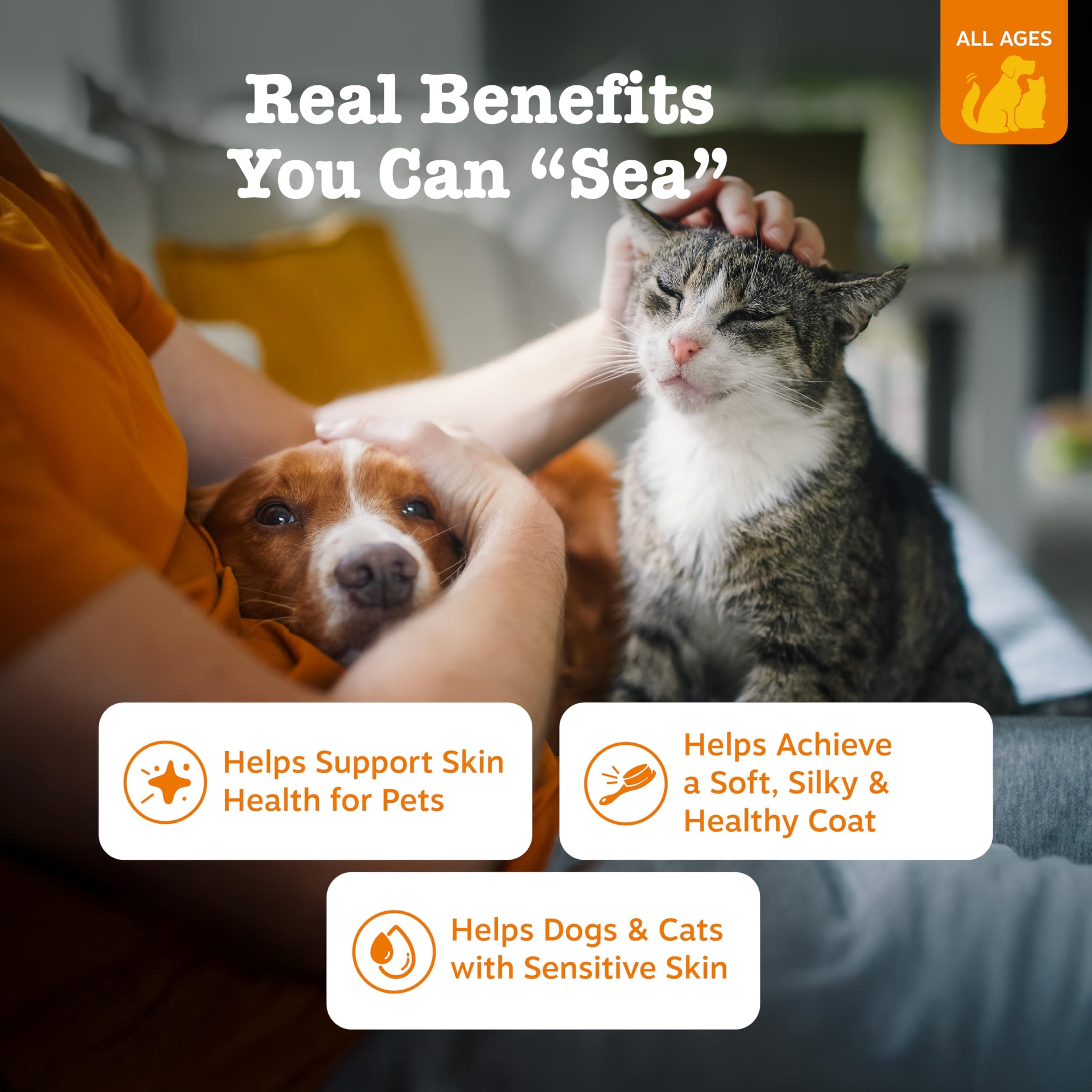 Zesty Paws Salmon Oil for Dogs & Cats - Omega 3 for Dogs 8.5oz product image 2