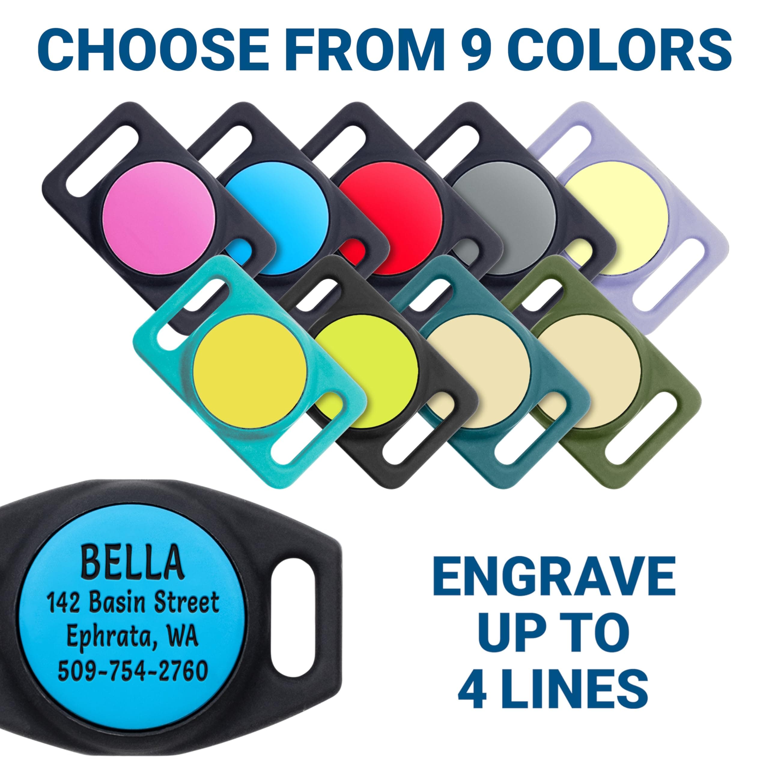 GoTags Designed for Airtag Engraved Dog Collar Holder, Personalized Case product image 2