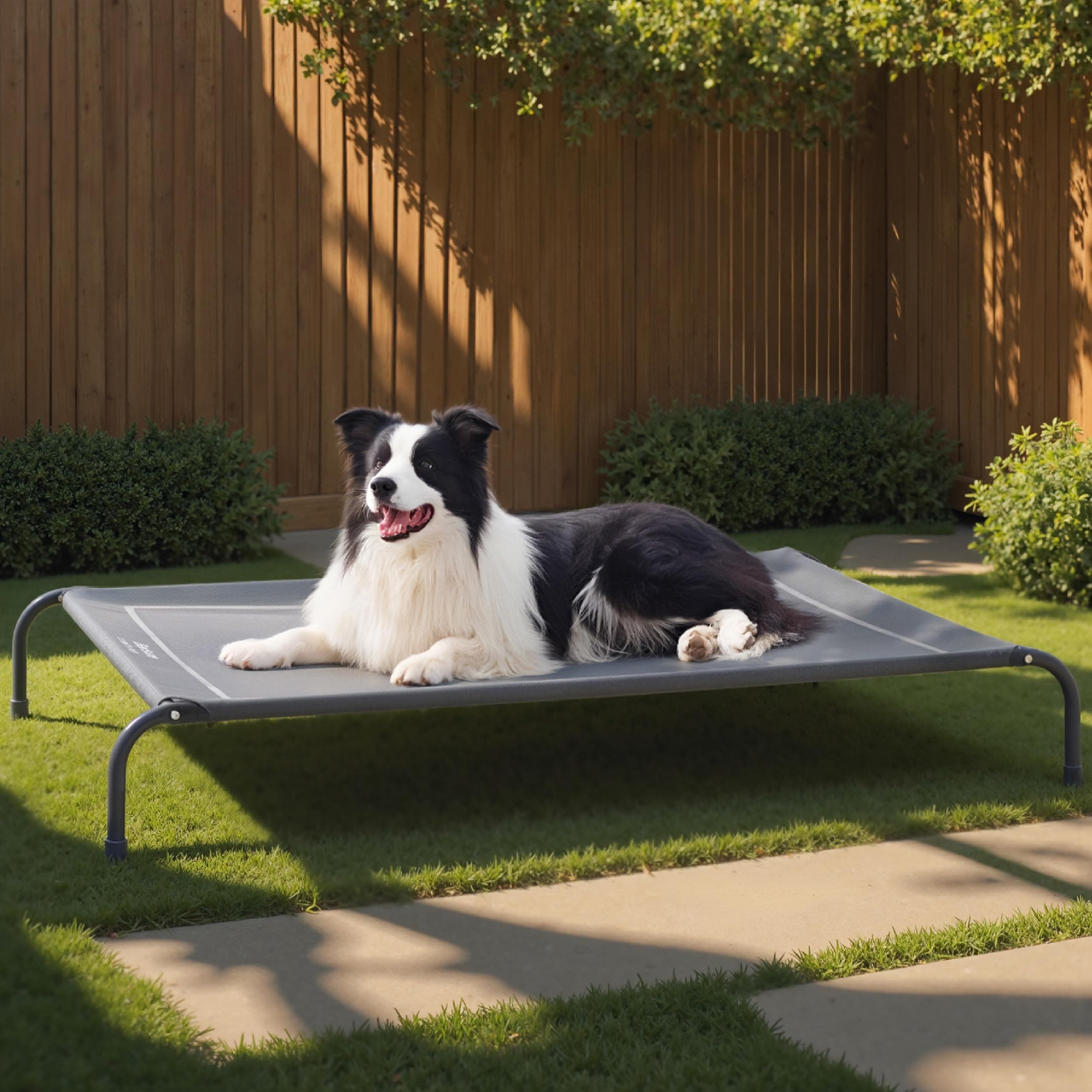 Bedsure Bedsure Outdoor Elevated Cooling Dog Bed Large Sized Dog, 49in Grey