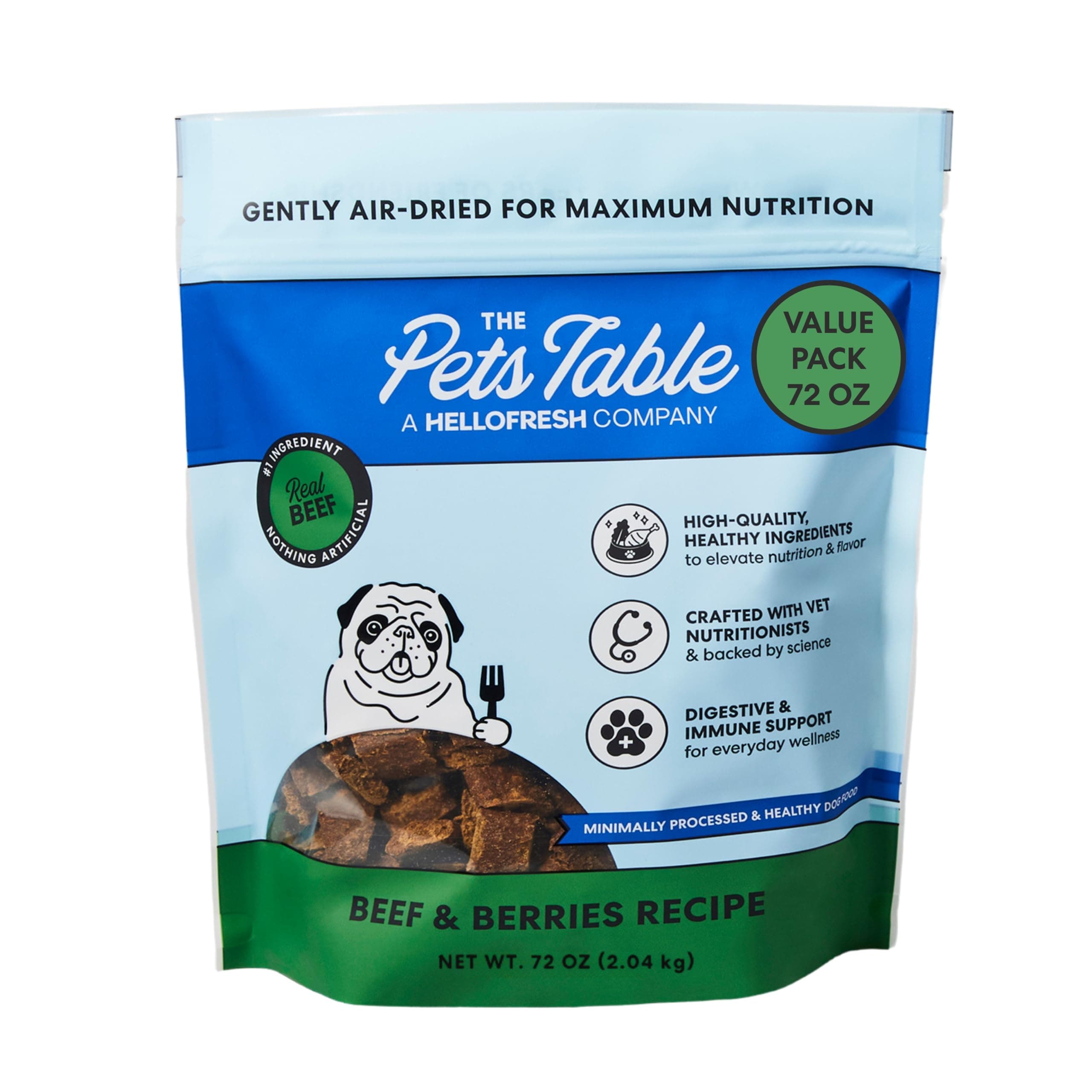 The Pets Table The Pets Table Air Dried Dog Food, Beef & Berries, 4.5 lb (72 Oz)