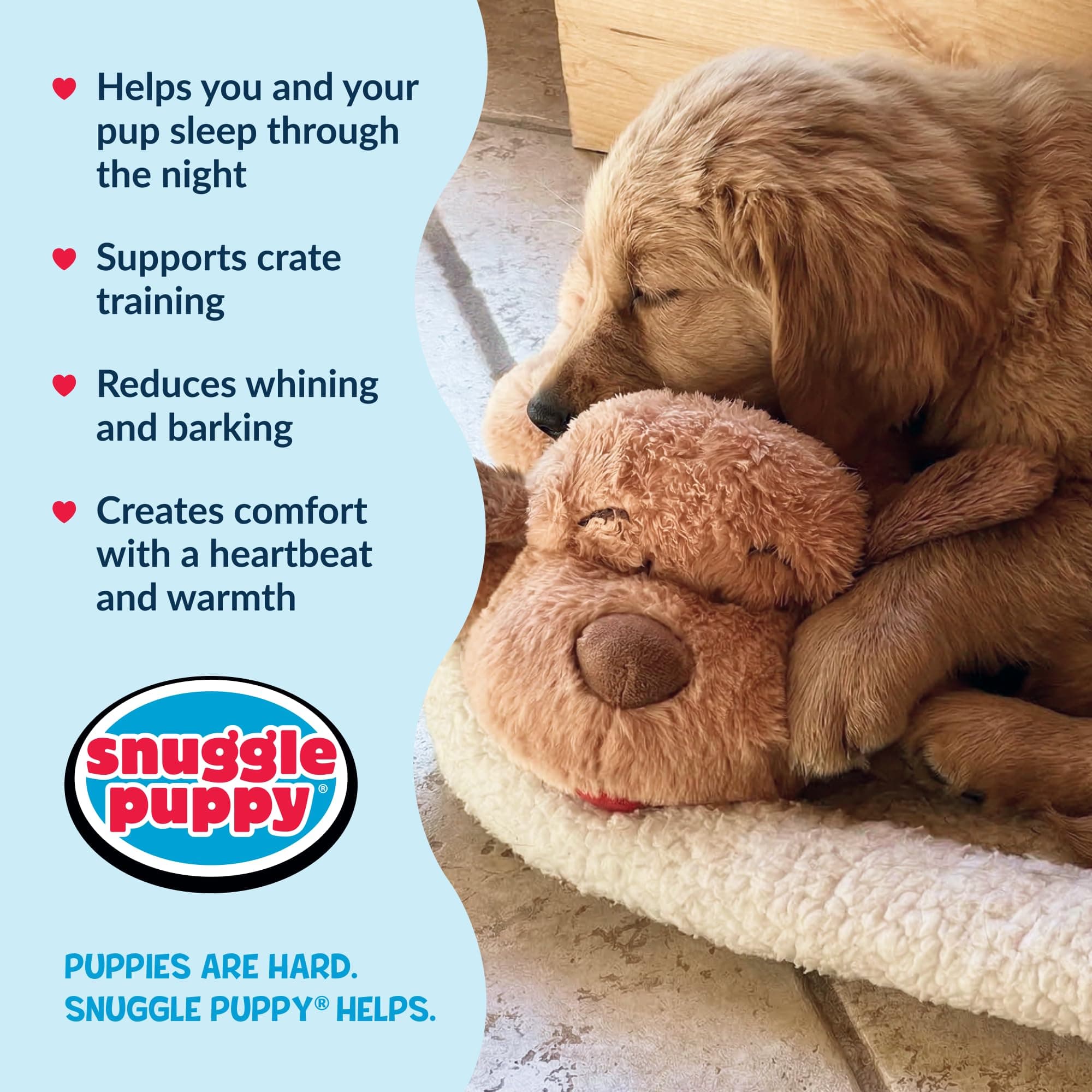 Snuggle Puppy Heartbeat Toy, Calming Comfort, Medium Breeds - Biscuit product image 4