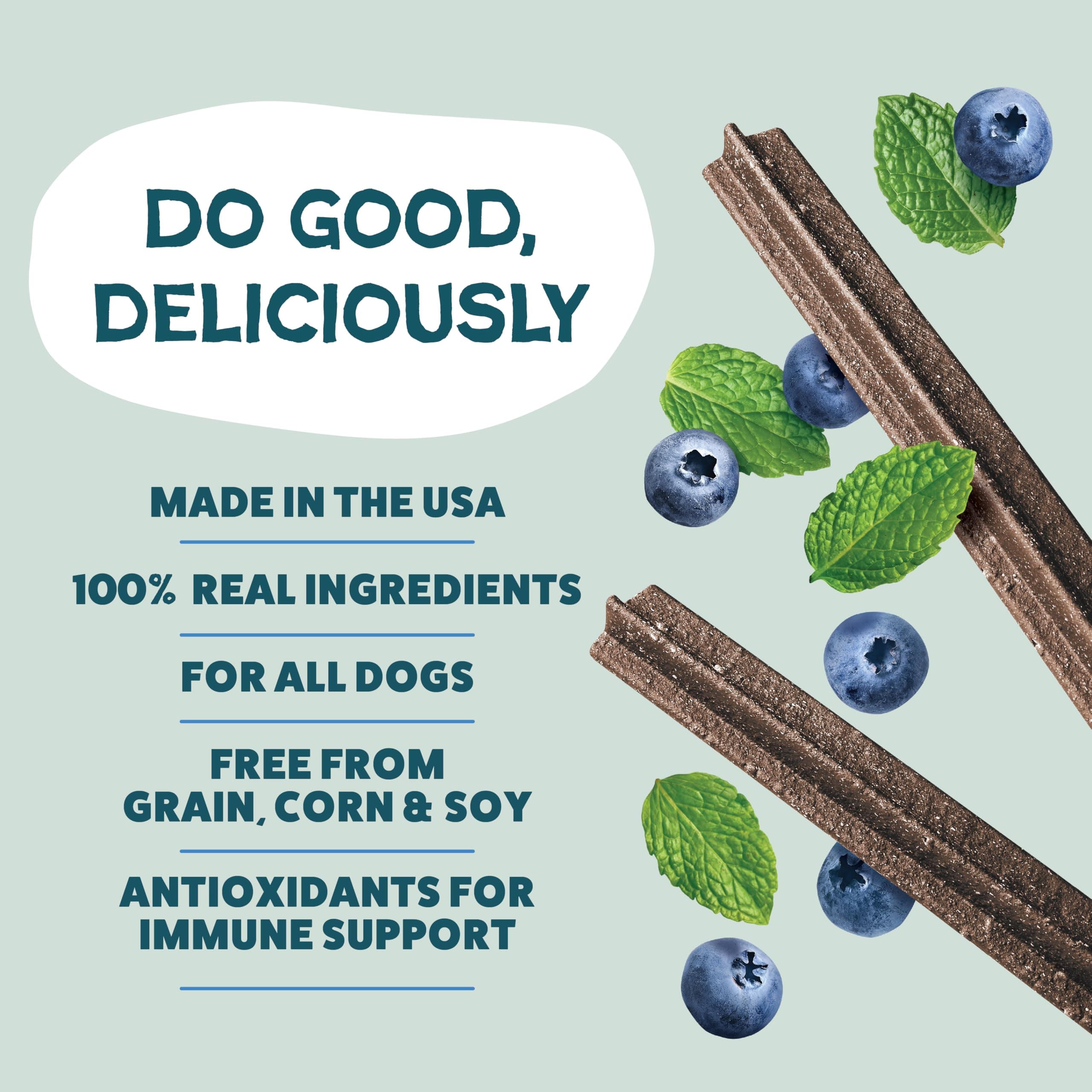 Shameless Pets Blueberry & Mint Dental Chews for Dogs, 8 Chews product image 4