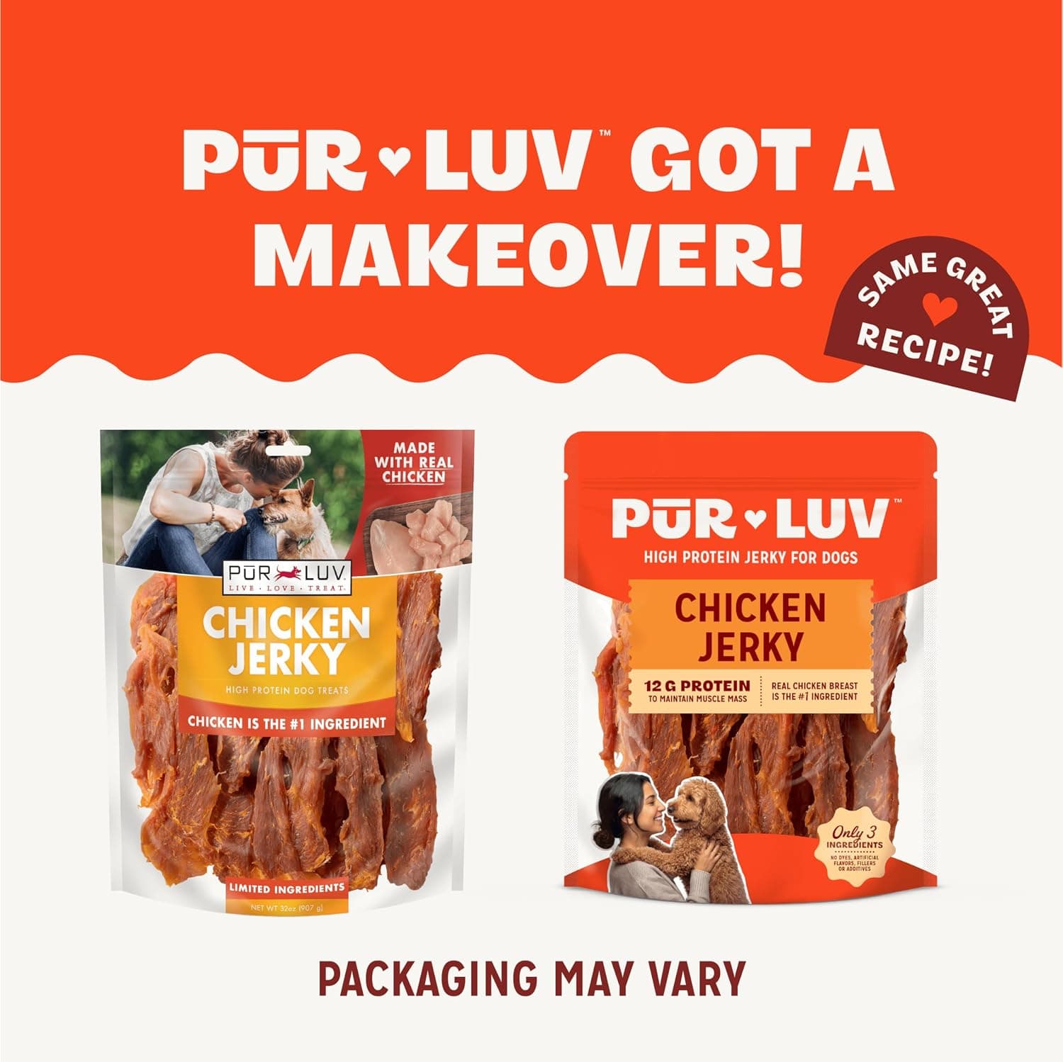 Pur Luv Chicken Jerky Dog Treats, Made with 100% Real Chicken Breast, 16 Ounces, Healthy, Easily Digestible, Long-Lasting, High Protein, Satisfies Dog's Urge to Chew product image 2