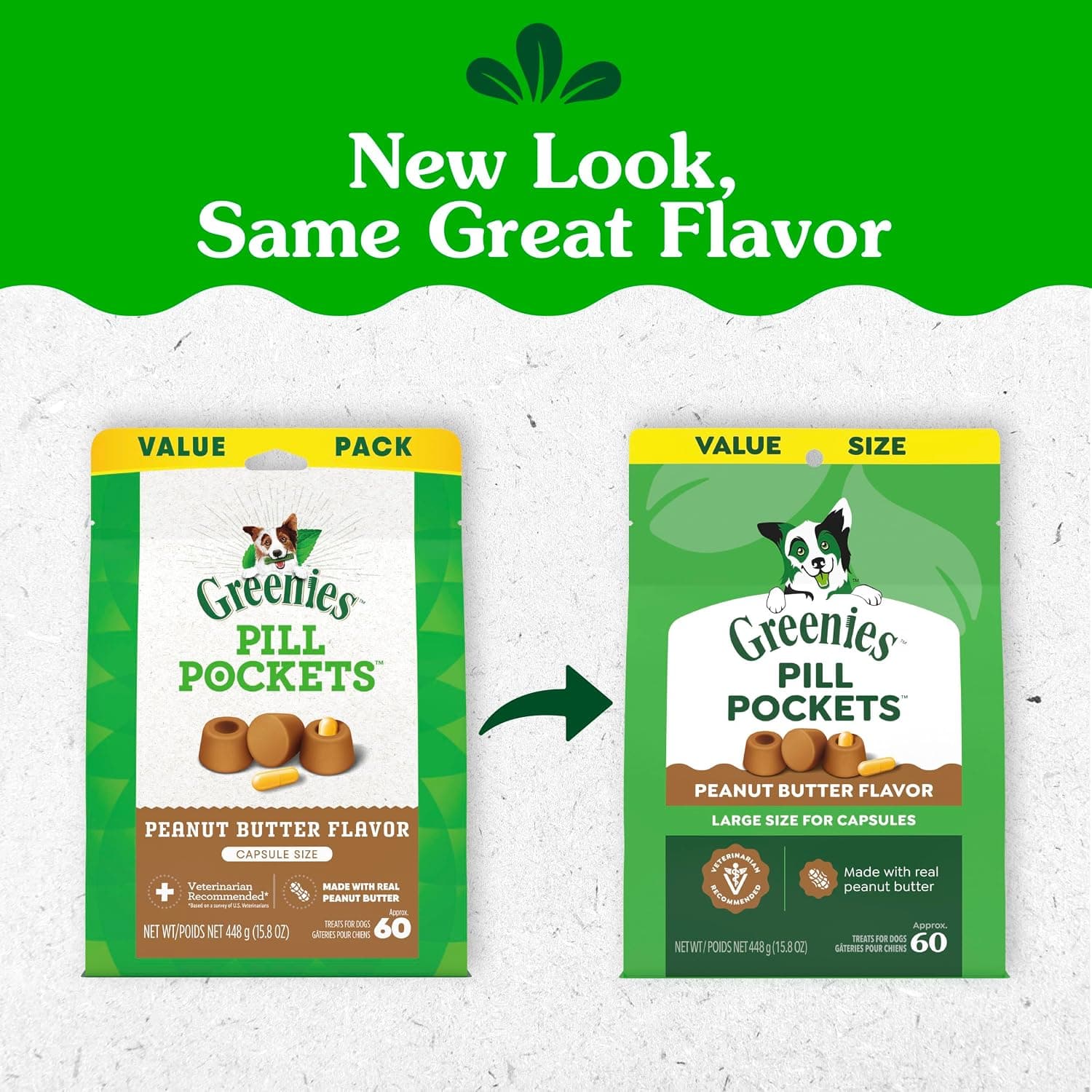 Greenies Pill Pockets Large Size Dog Treats, Peanut Butter, 15.8 oz | Vet-recommended, capsule size, low calorie, odor masking, stress- and mess-free medication experience product image 2