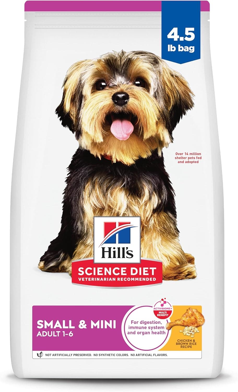 Hill's Science Diet Hill's Science Diet Adult 1-6 Small & Mini Dry Dog Food | #1 Veterinarian Recommended, Chicken & Brown Rice, 4.5 lb. Bag