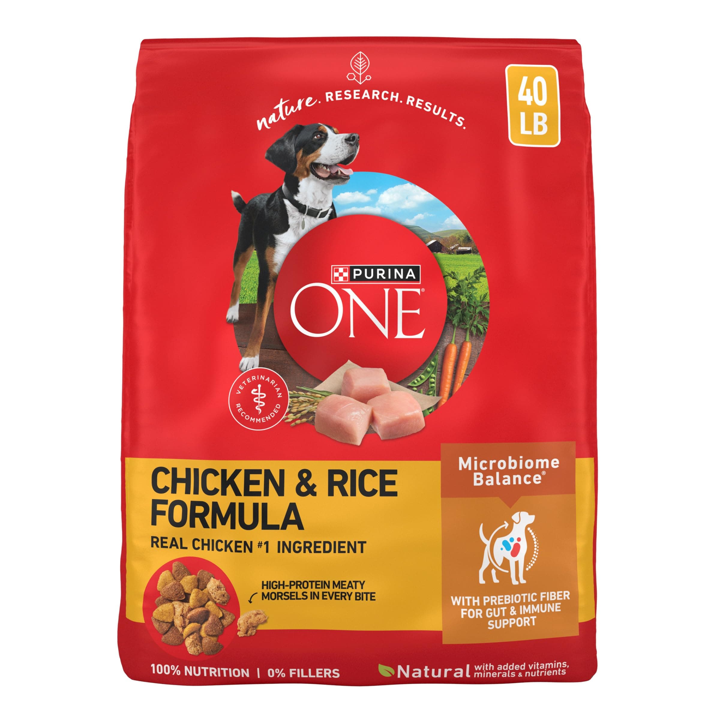 Purina ONE Purina ONE Chicken & Rice Formula Dry Dog Food, 40 lb Bag